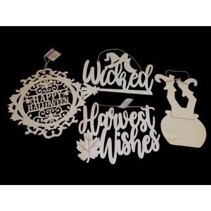 Crafter's Square Halloween Decor Wall Lightweight Pressed Wood Paintable New